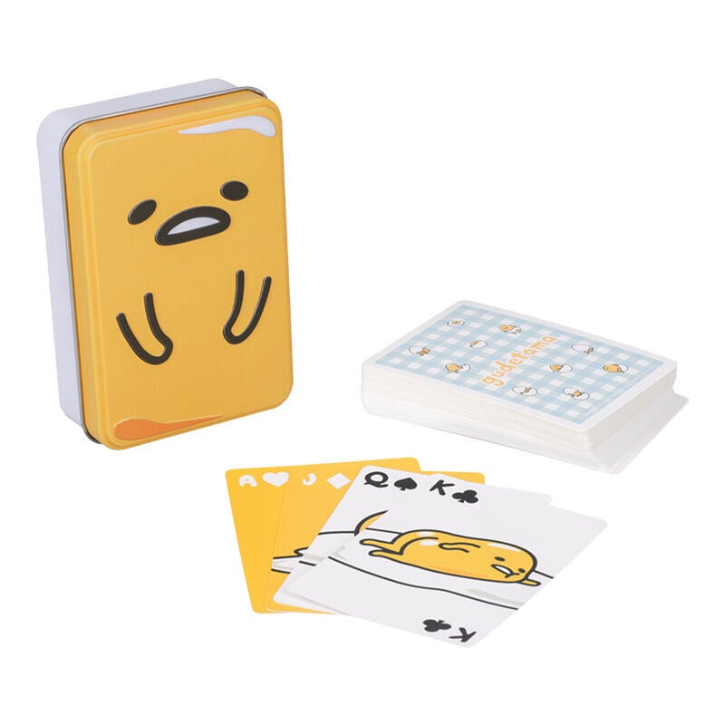 Gudetama-kortlek i plåtask