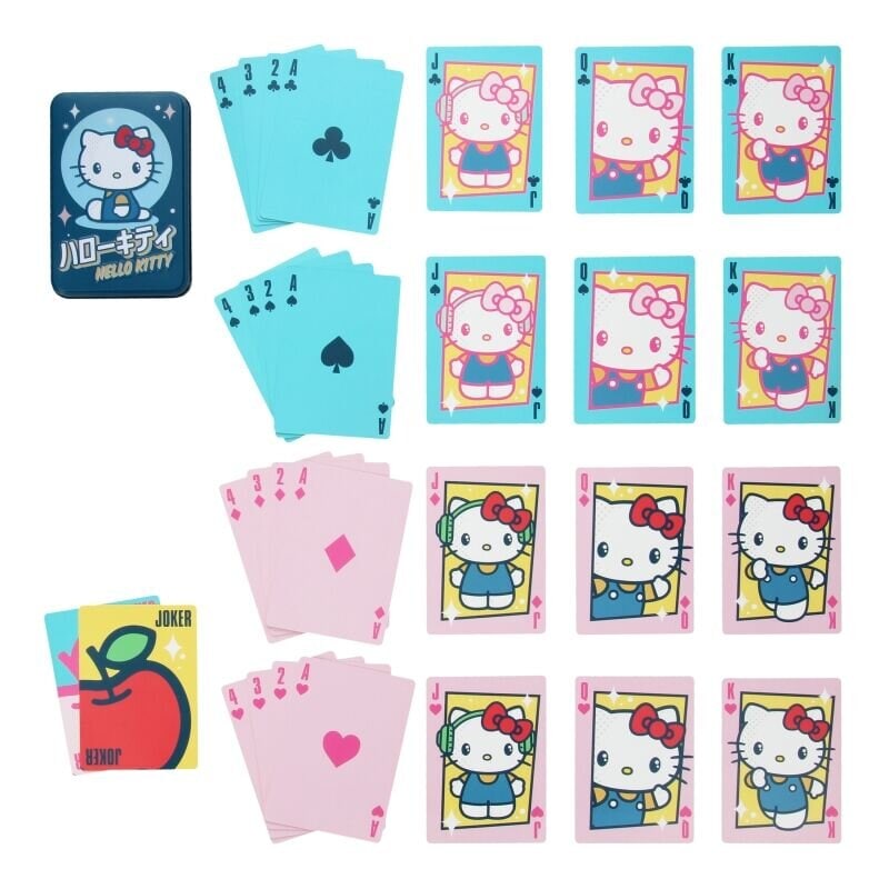 Hello Kitty-kortlek i plåtask