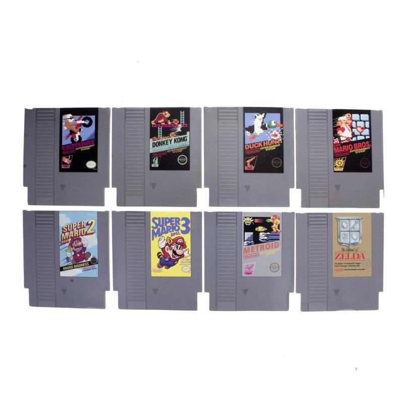 8 coasters NES-kassetter