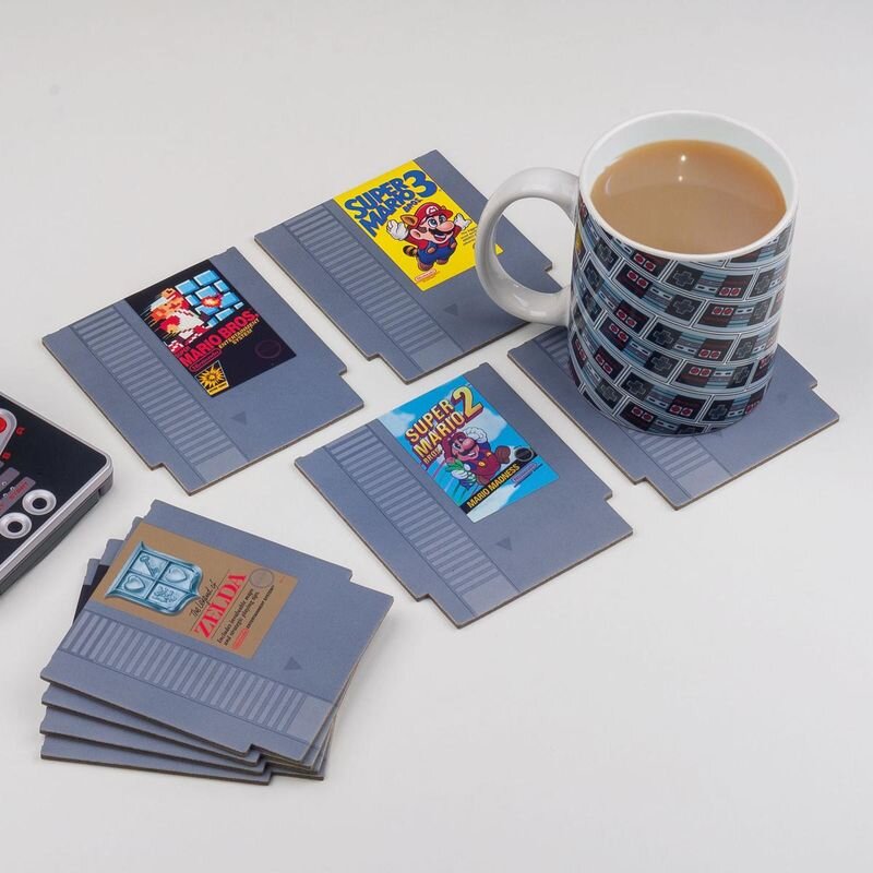 8 coasters NES-kassetter