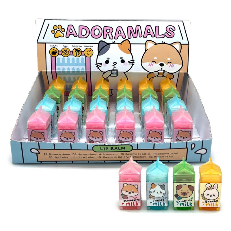 Adoramals Lip Balm i mjölkkartong
