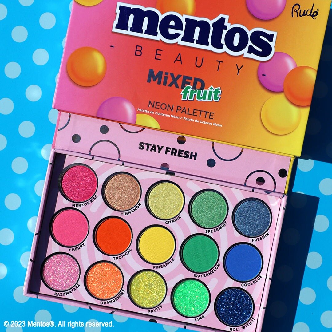 Mentos Mixed Fruit Neon Eyeshadow Palette