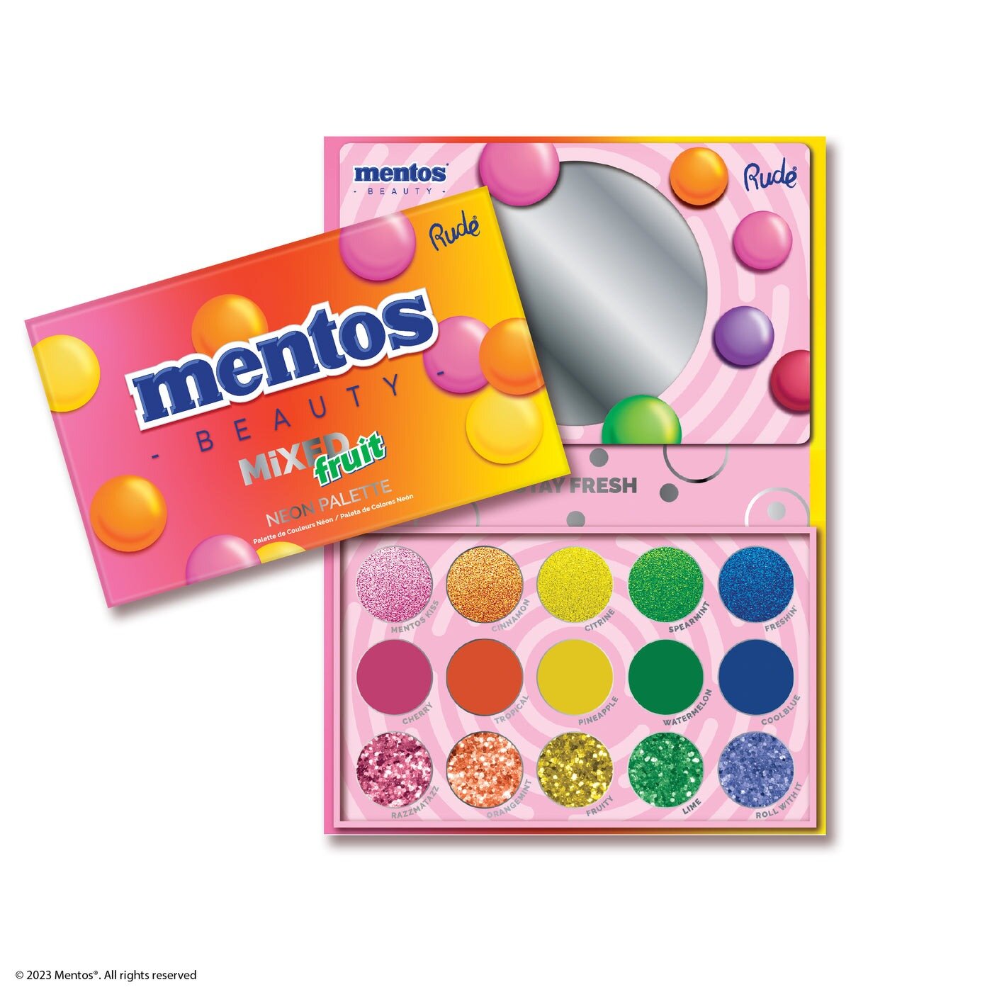 Mentos Mixed Fruit Neon Eyeshadow Palette
