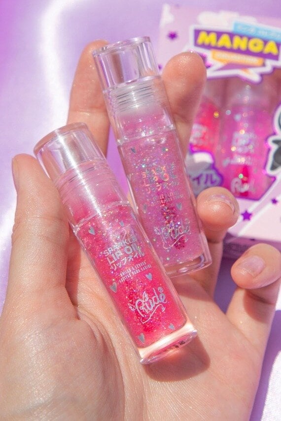 Sparkle Lip Oil Duo - Strawberry & Grape