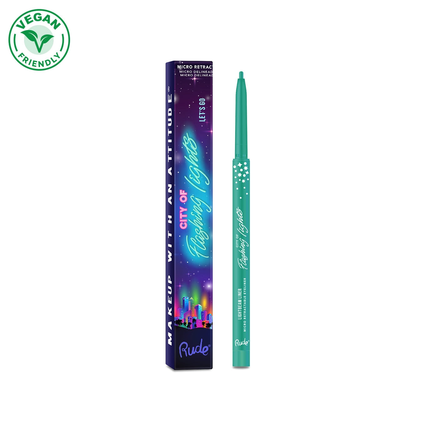 City of Flashing Lights Micro Retractable Liner - Let´s Go