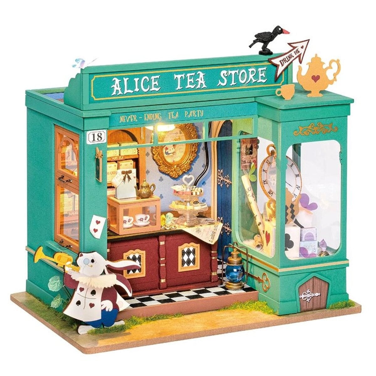 DIY Miniatyrmodell Alice´s Tea Store