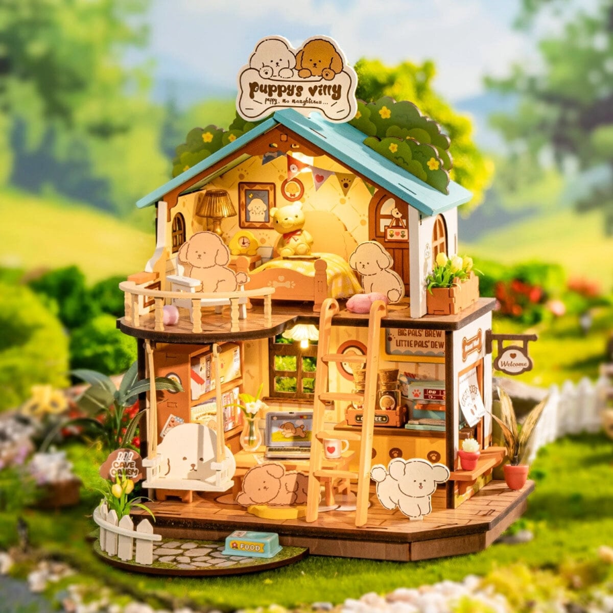 DIY Miniatyrmodell Puppy´s Cozy Villa