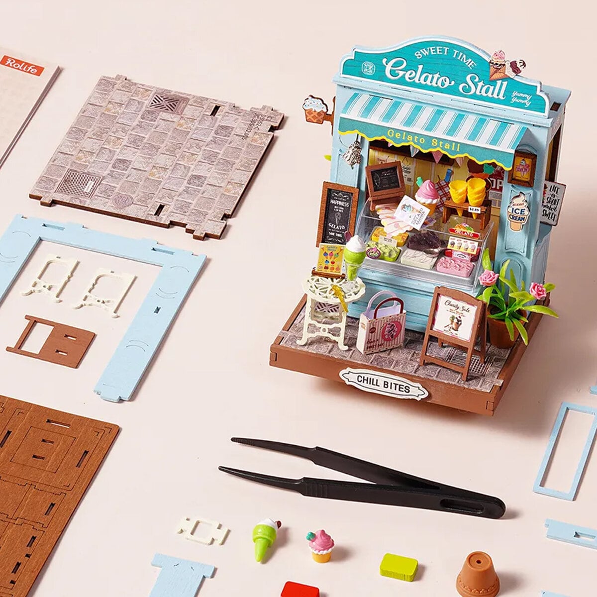 DIY Miniatyrmodell Gelato Stall