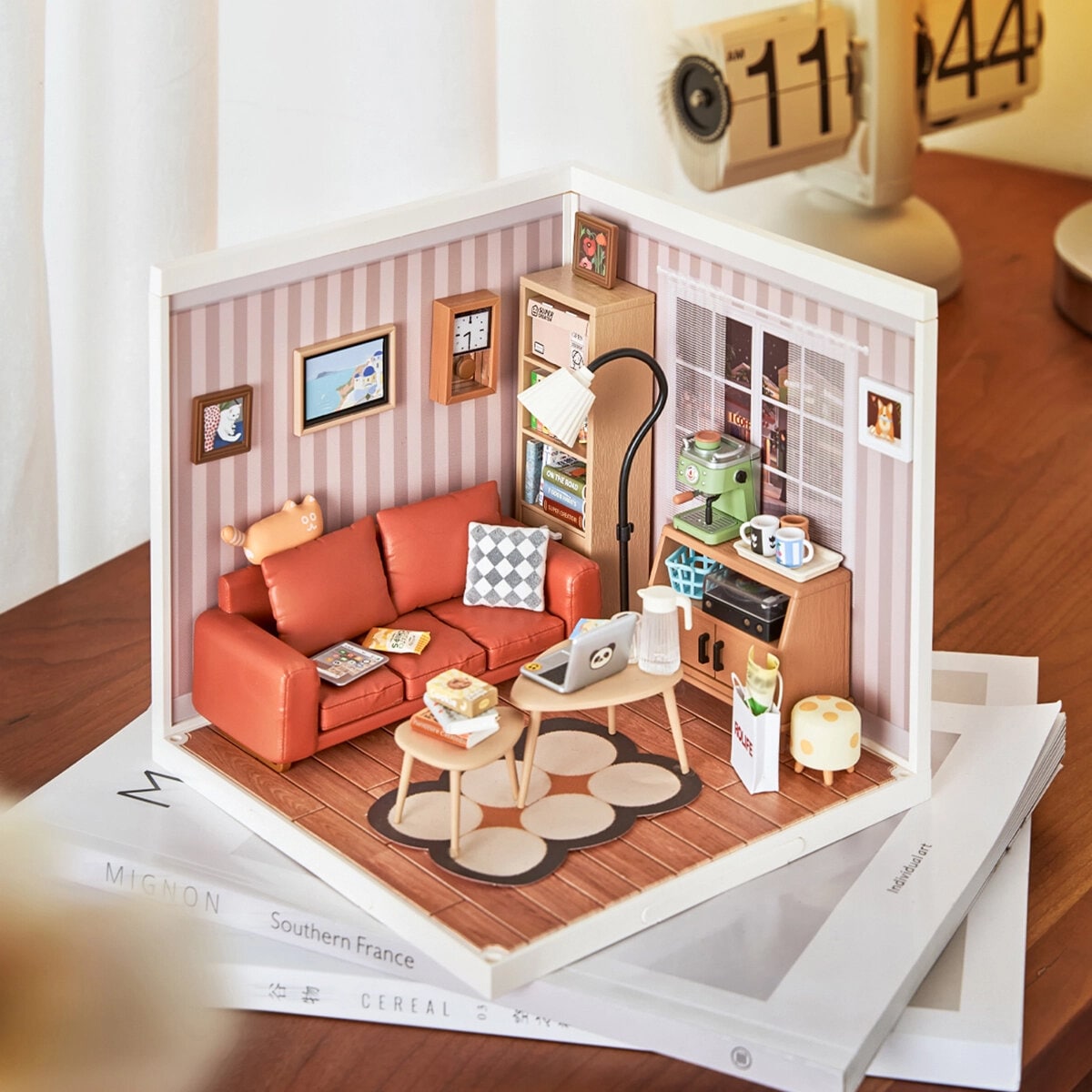DIY Miniatyrmodell Cozy Living Lounge