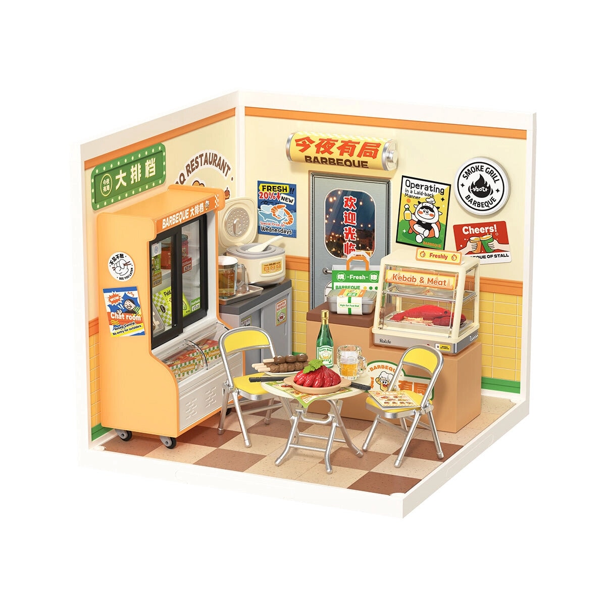 DIY Miniatyrmodell Night Out Food Stall