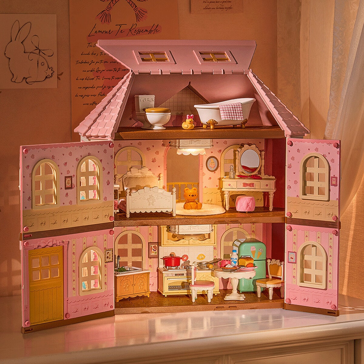 DIY Miniatyrmodell Fairy Rose Cottage