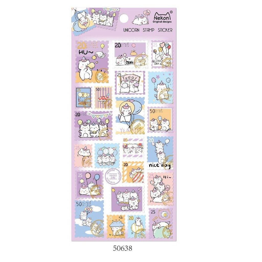 Stickers - Unicorn-frimärken (50638)