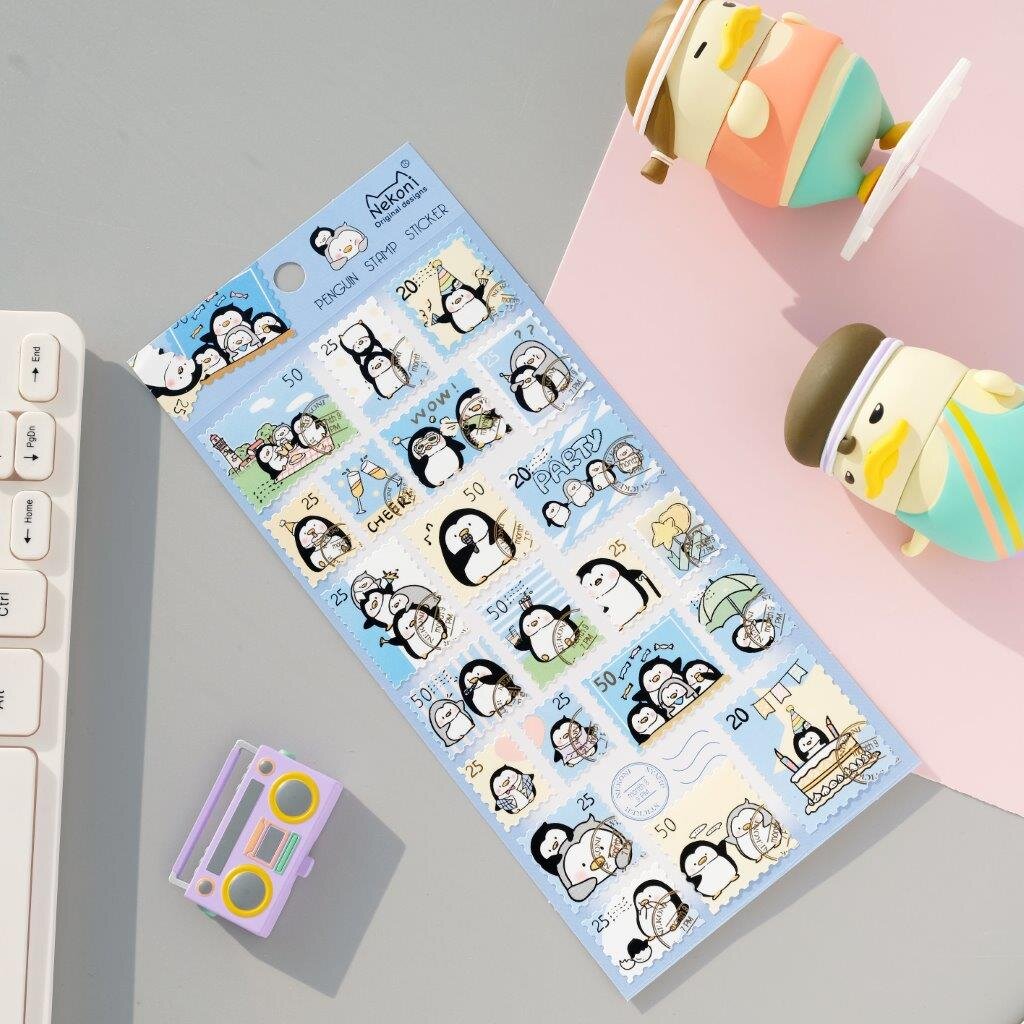 Stickers - Pingvin-frimärken (50639)