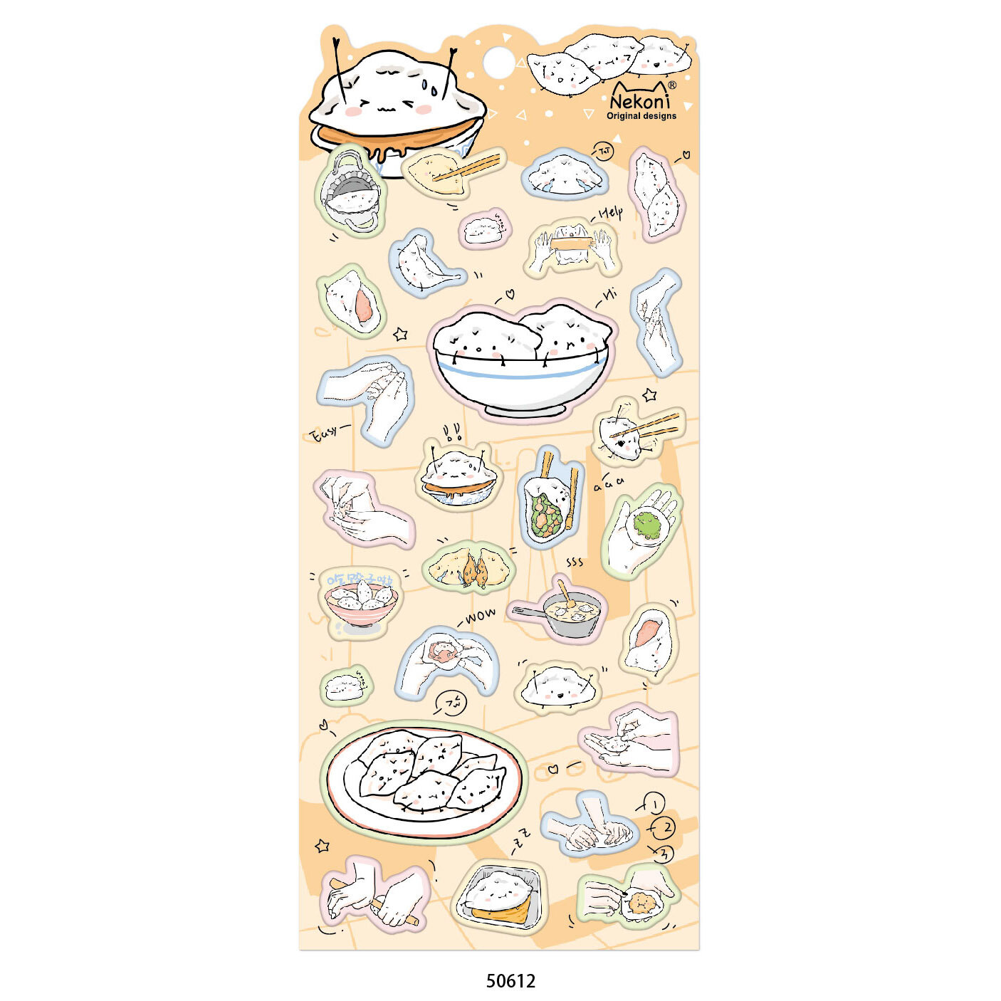 Puffy stickers - Glada dumplings (50612)