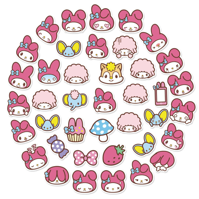 Lösa stickers - My Melody med cupcakes