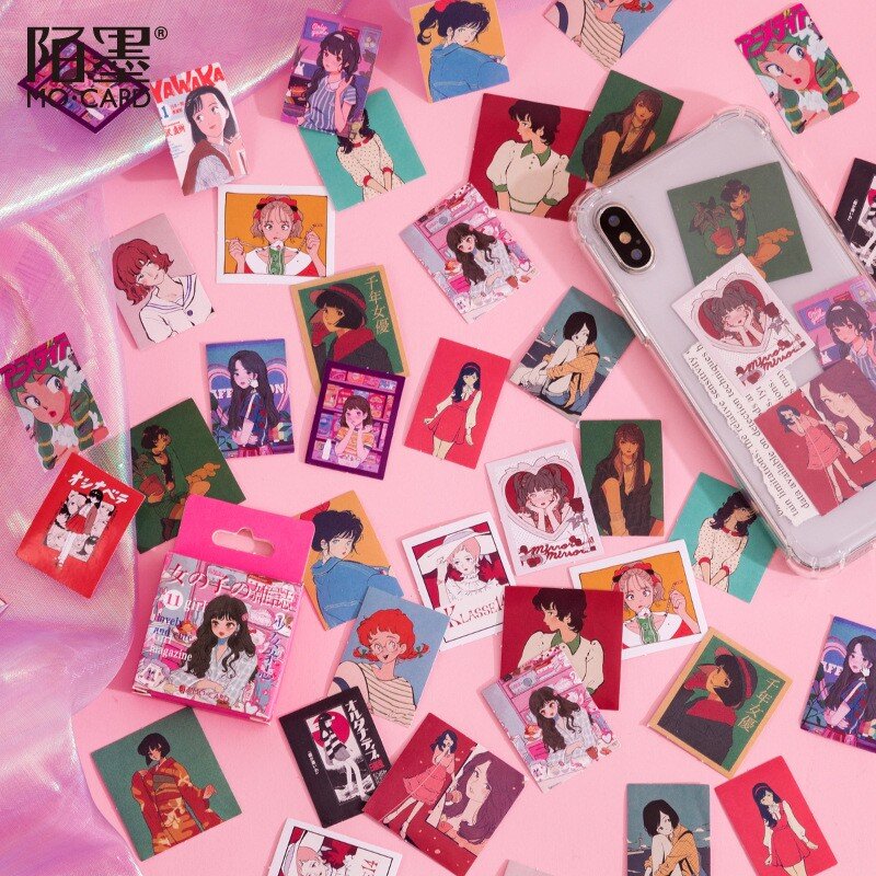 Stickers box - Anime girl, lovely and cute (E031)