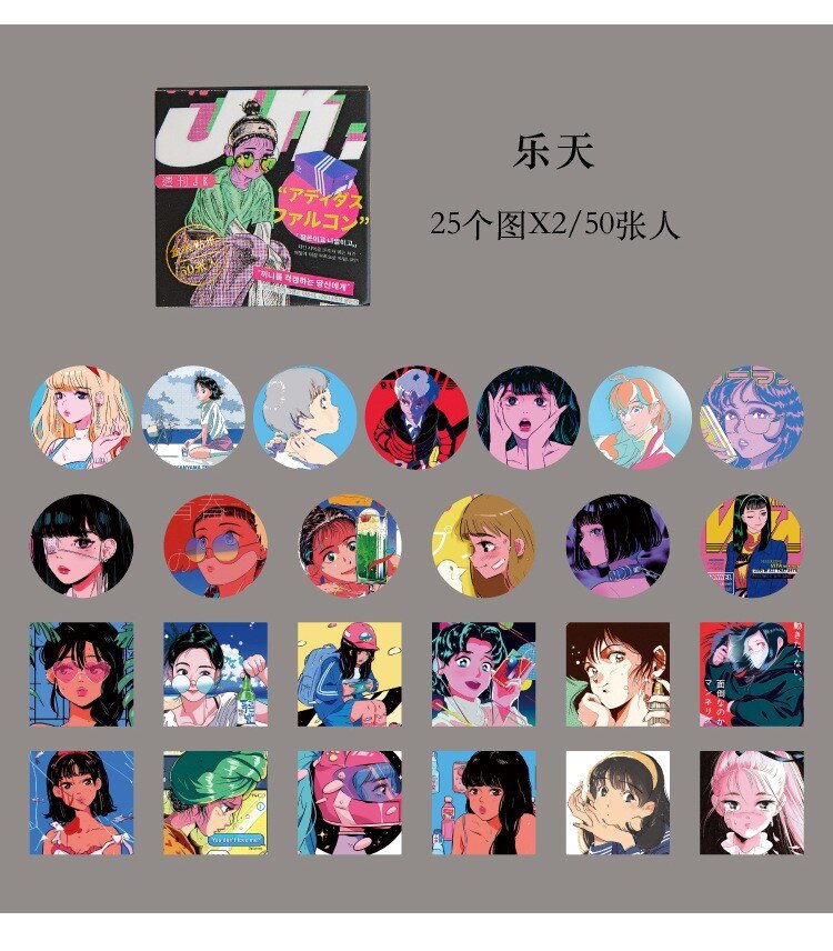 Stickers box - Anime girl, jk (953)