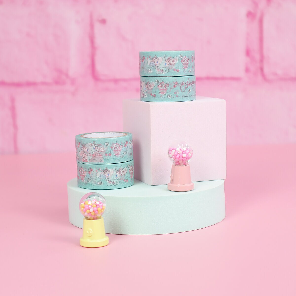 Washitejp - Cinnamoroll, mintgrön med körsbär