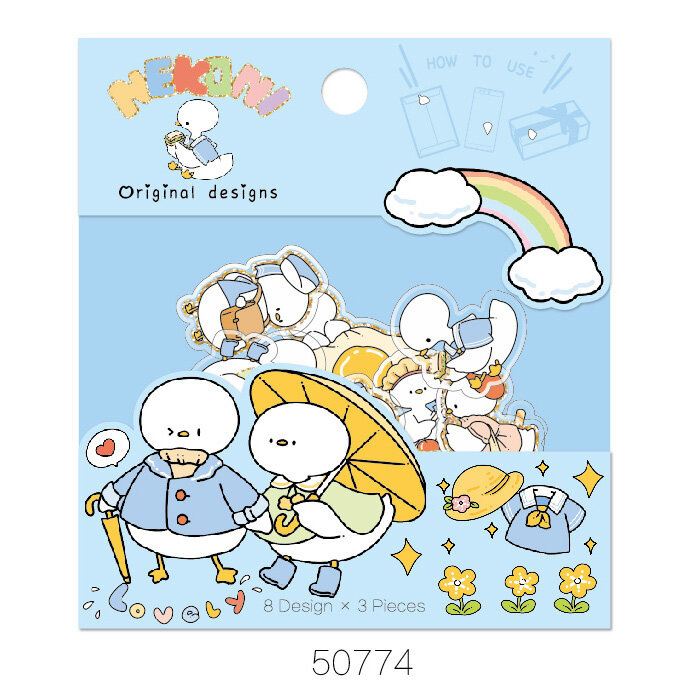 Lösa stickers - Lovely ducks (50774)