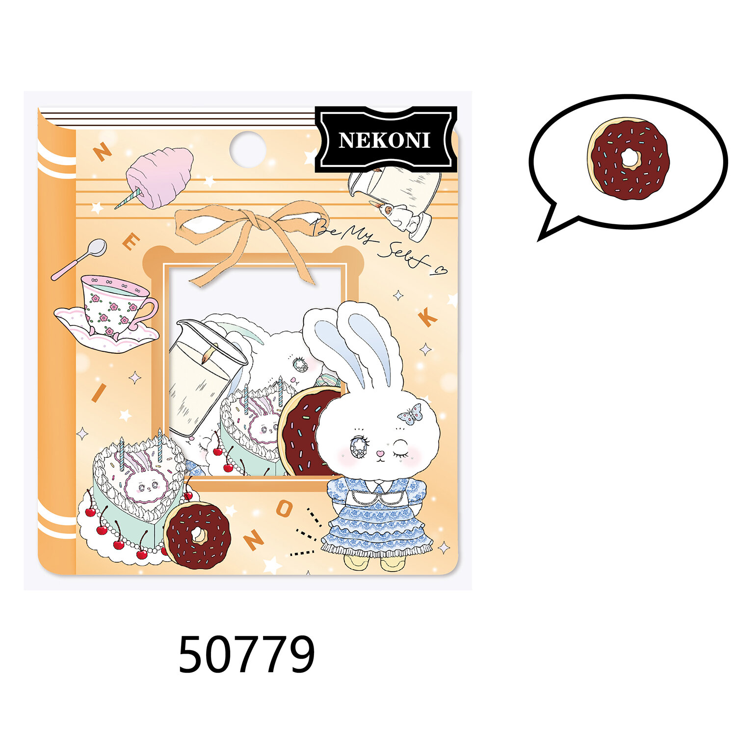 Lösa stickers  - Donut bunny (50779)