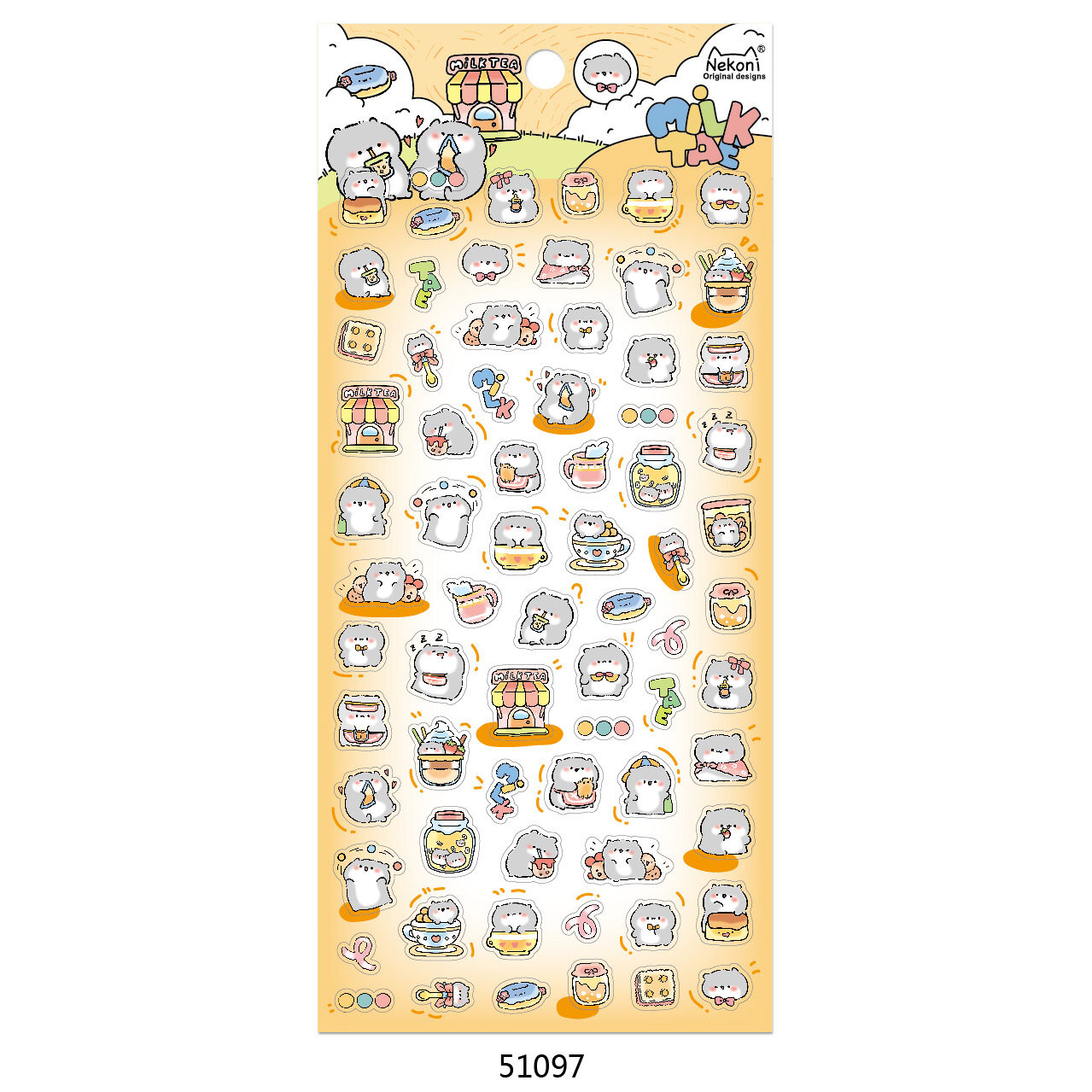 Stickers - Milk tea hamsters (51097)