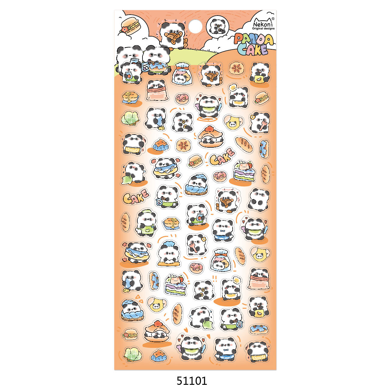Stickers - Panda cake (51101)