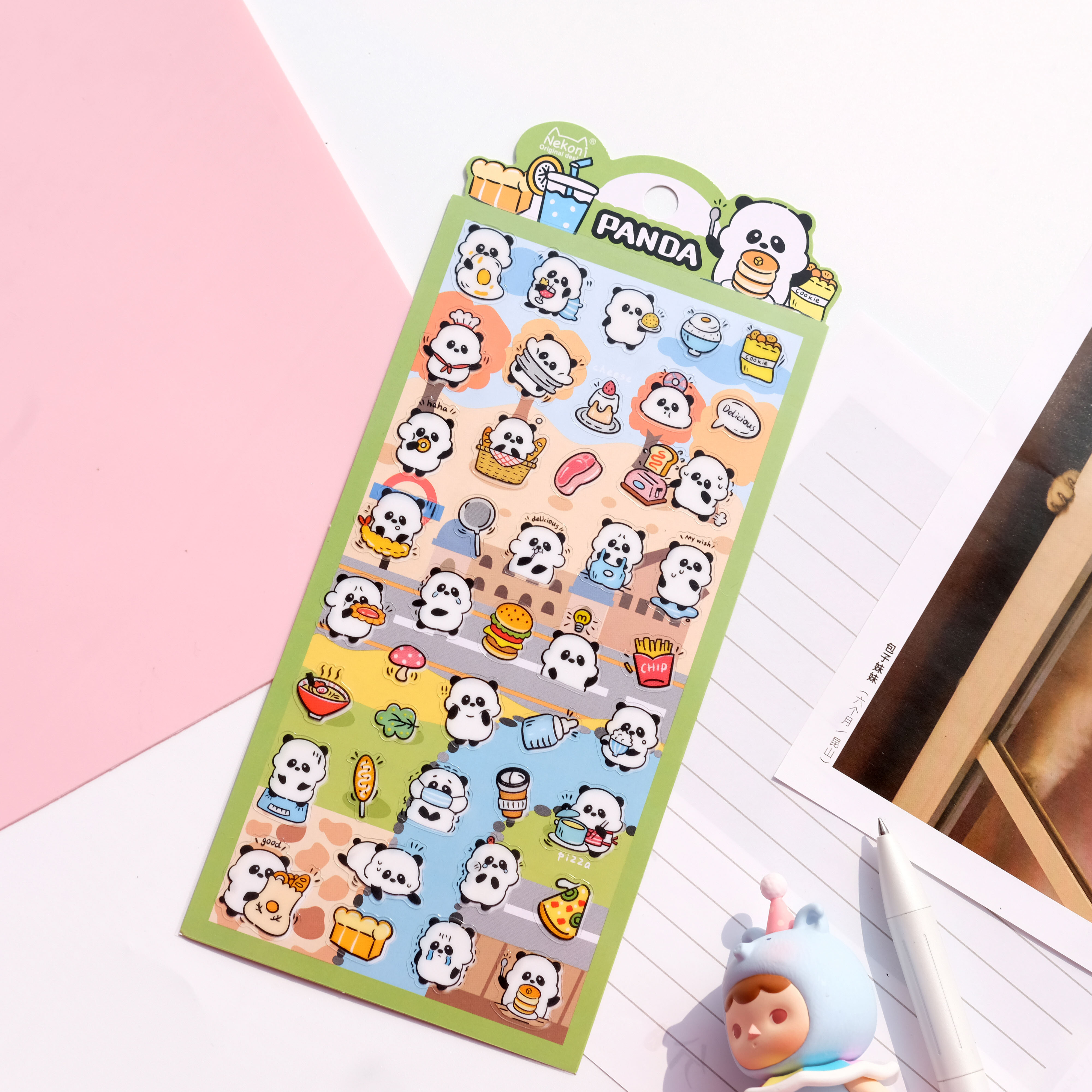 Stickers - Matglad panda (51115)