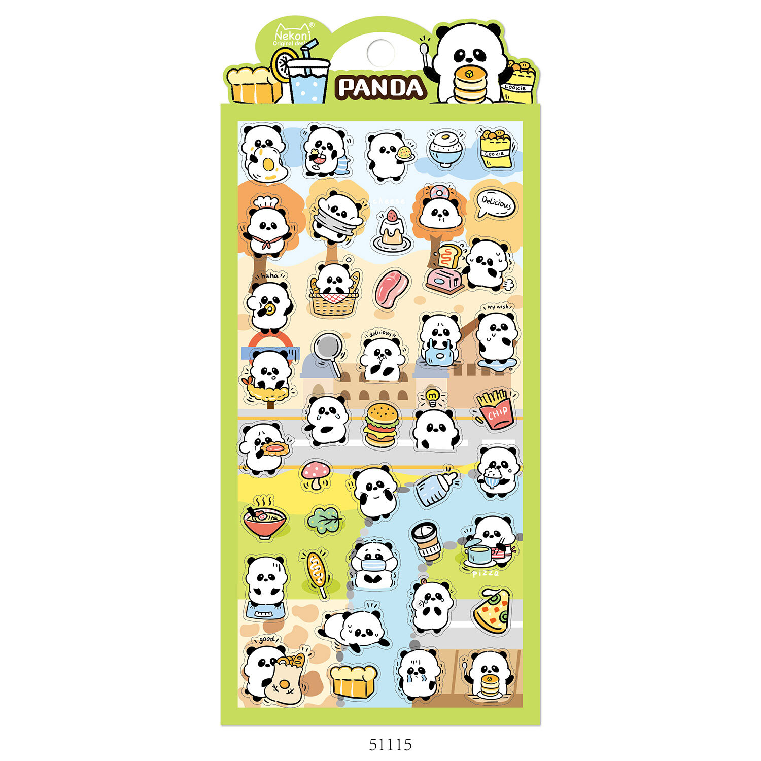 Stickers - Matglad panda (51115)