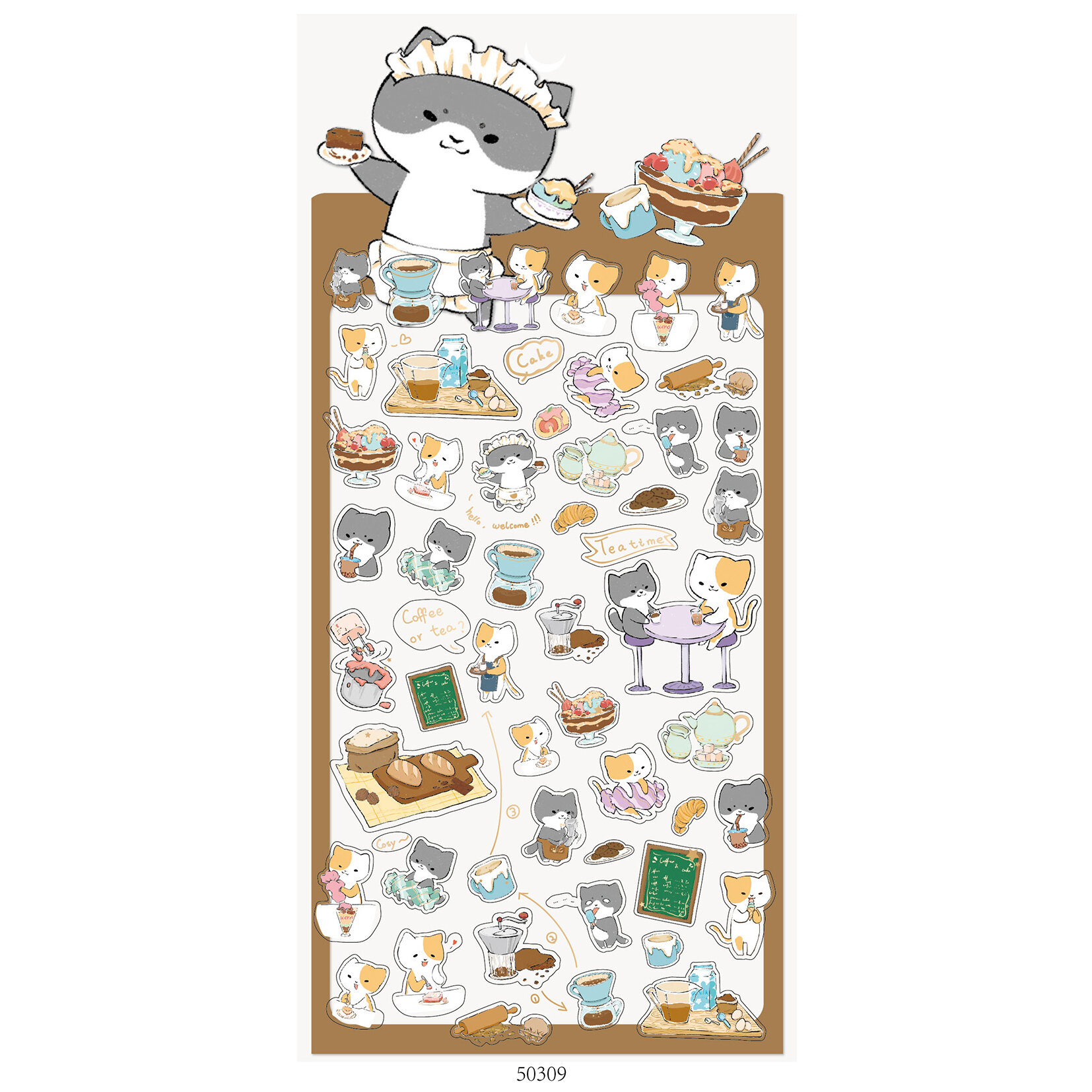 Stickers - Cat cafe (50309)
