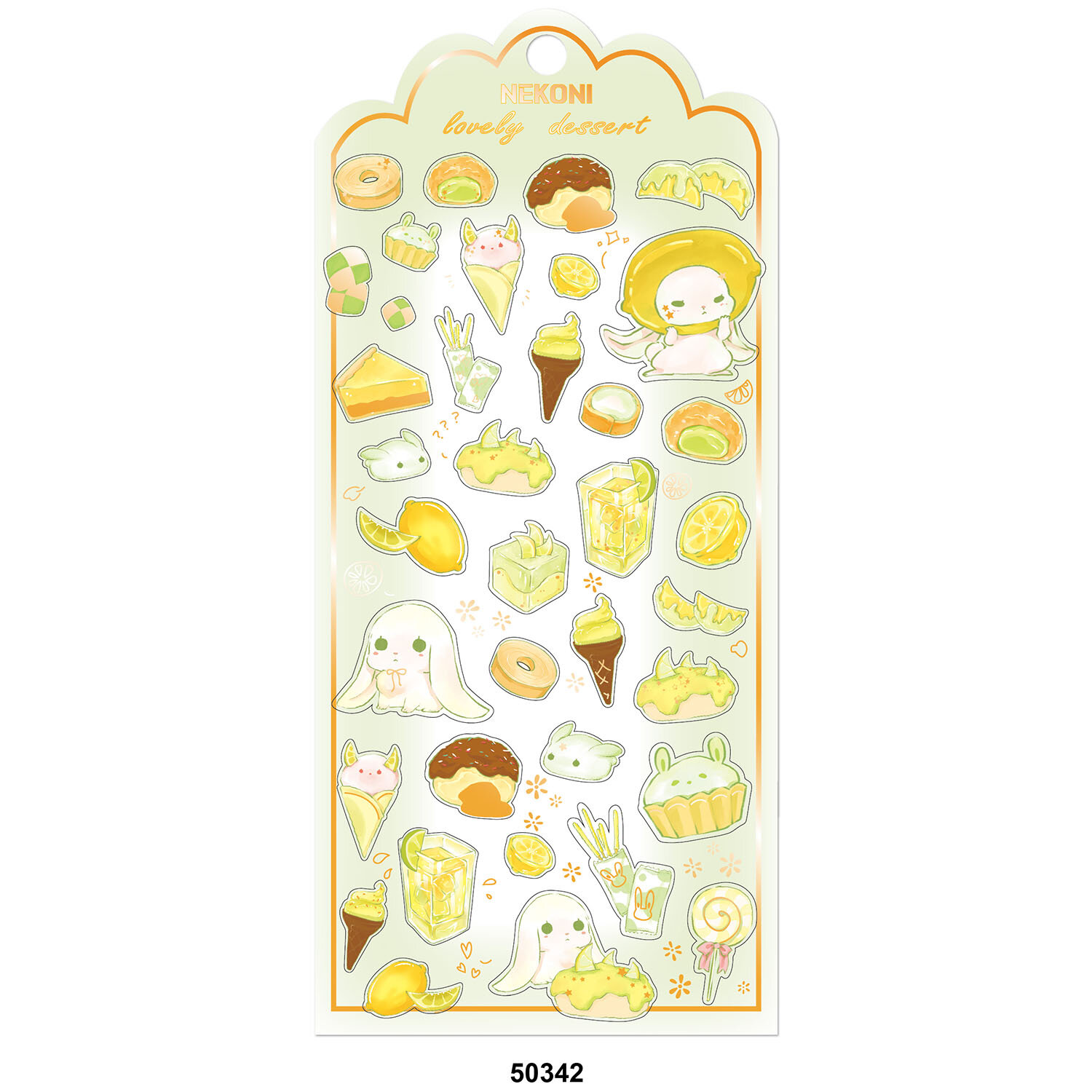 Clear stickers - Dessert-kaniner (50342)