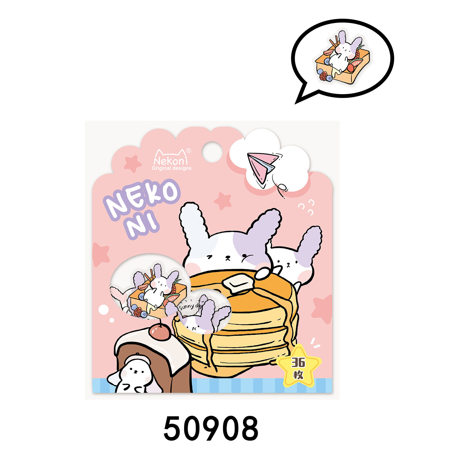 Lösa stickers - Kaniner och godsaker (50908)
