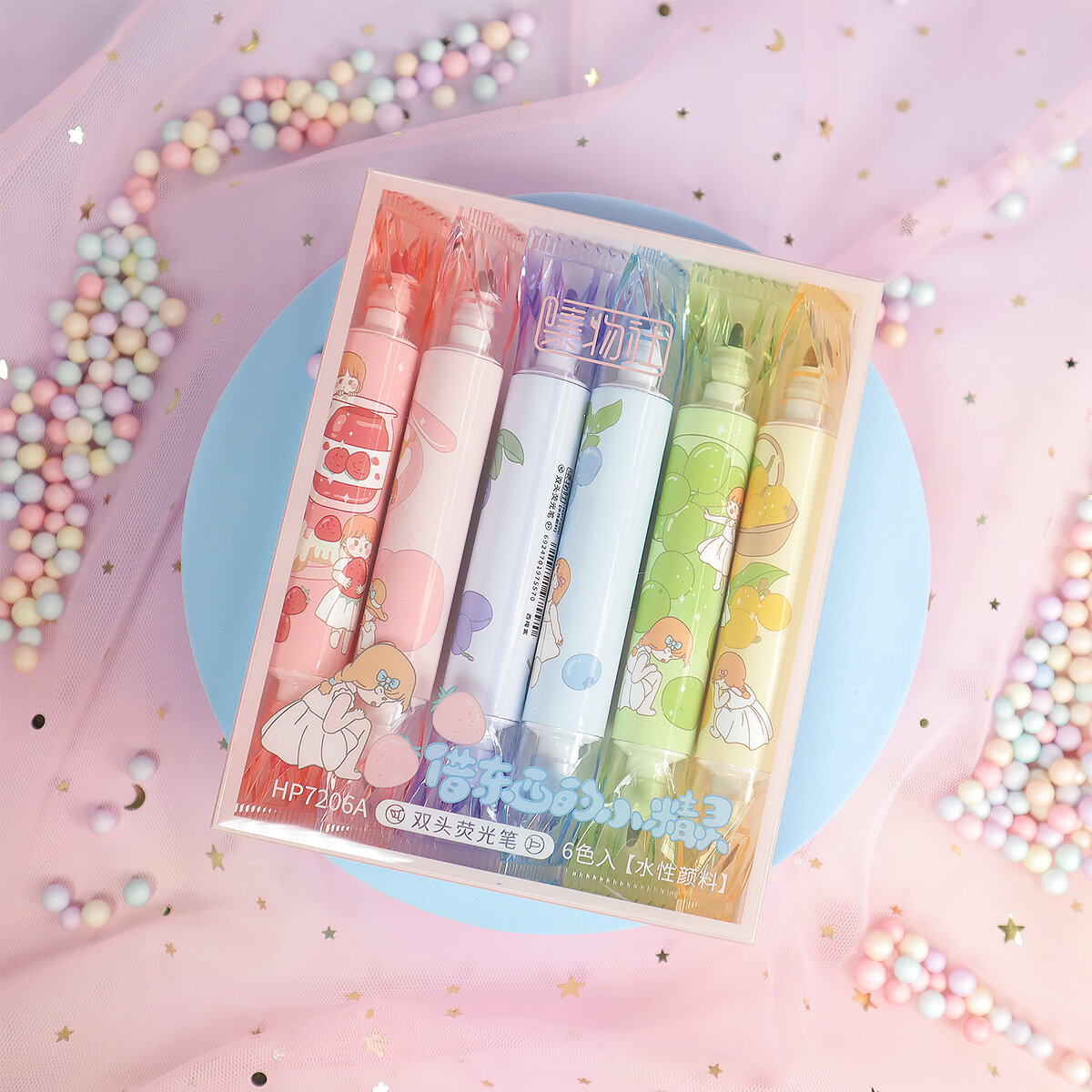 6-pack highlighters fruit candy (HP7206A)