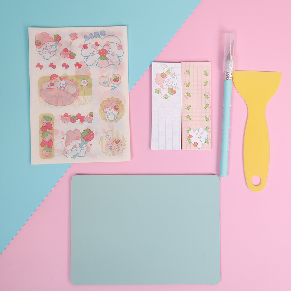 Stickers-kit Strawberry bunny