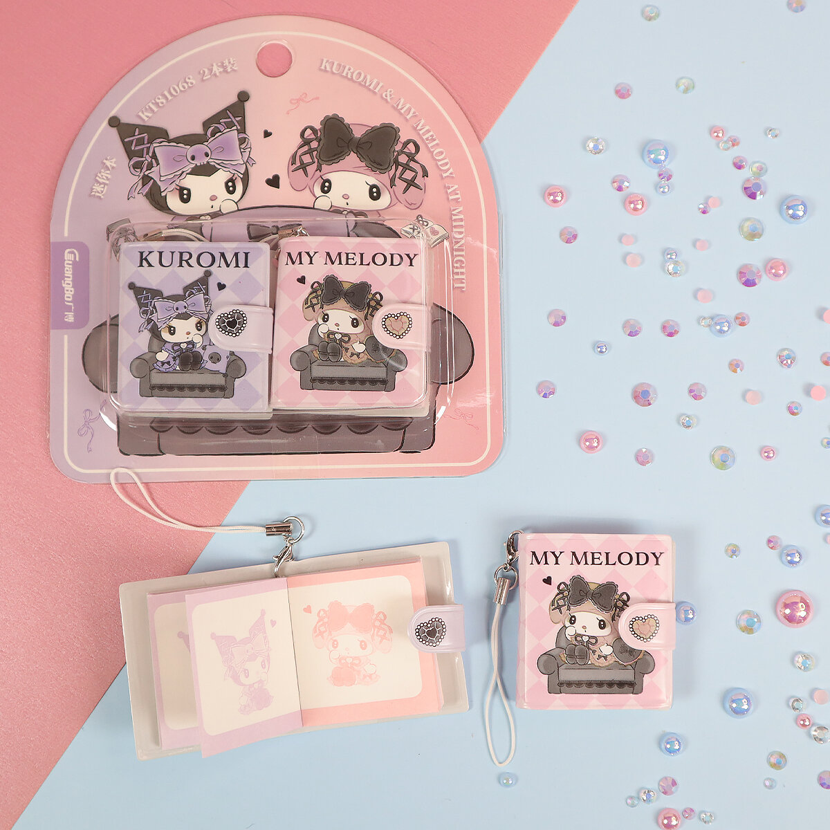 2-pack mini-bok Kuromi & My Melody