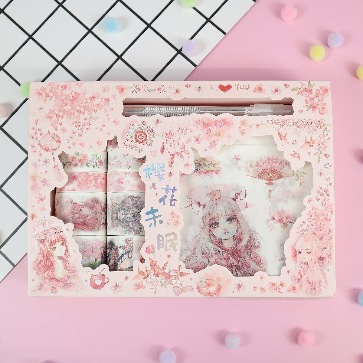 Rosa washi-kit sakura girl