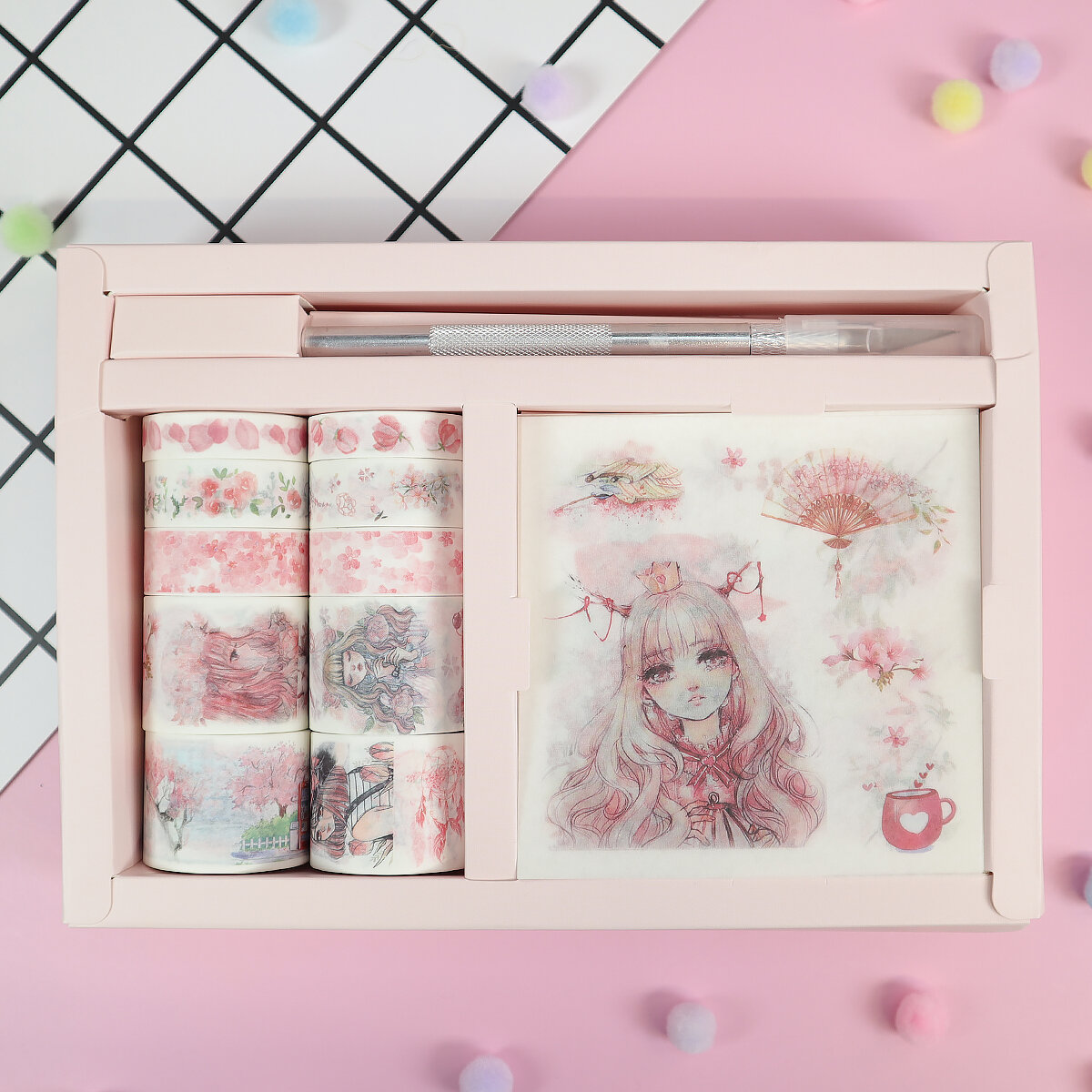 Rosa washi-kit sakura girl