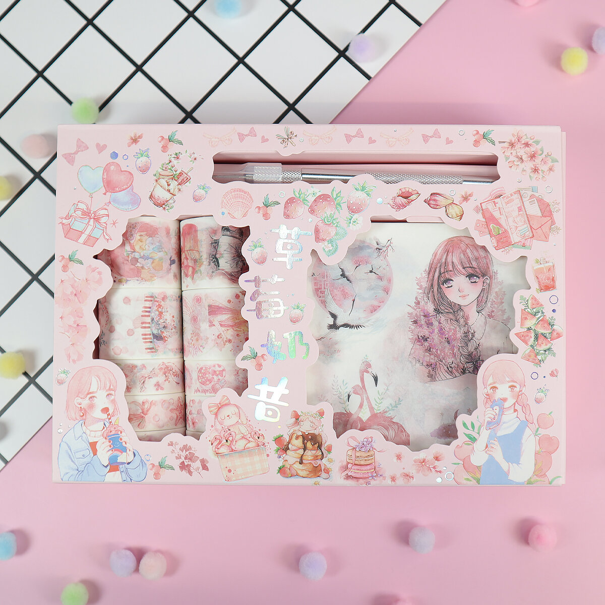 Rosa washi-kit Sweets Girl