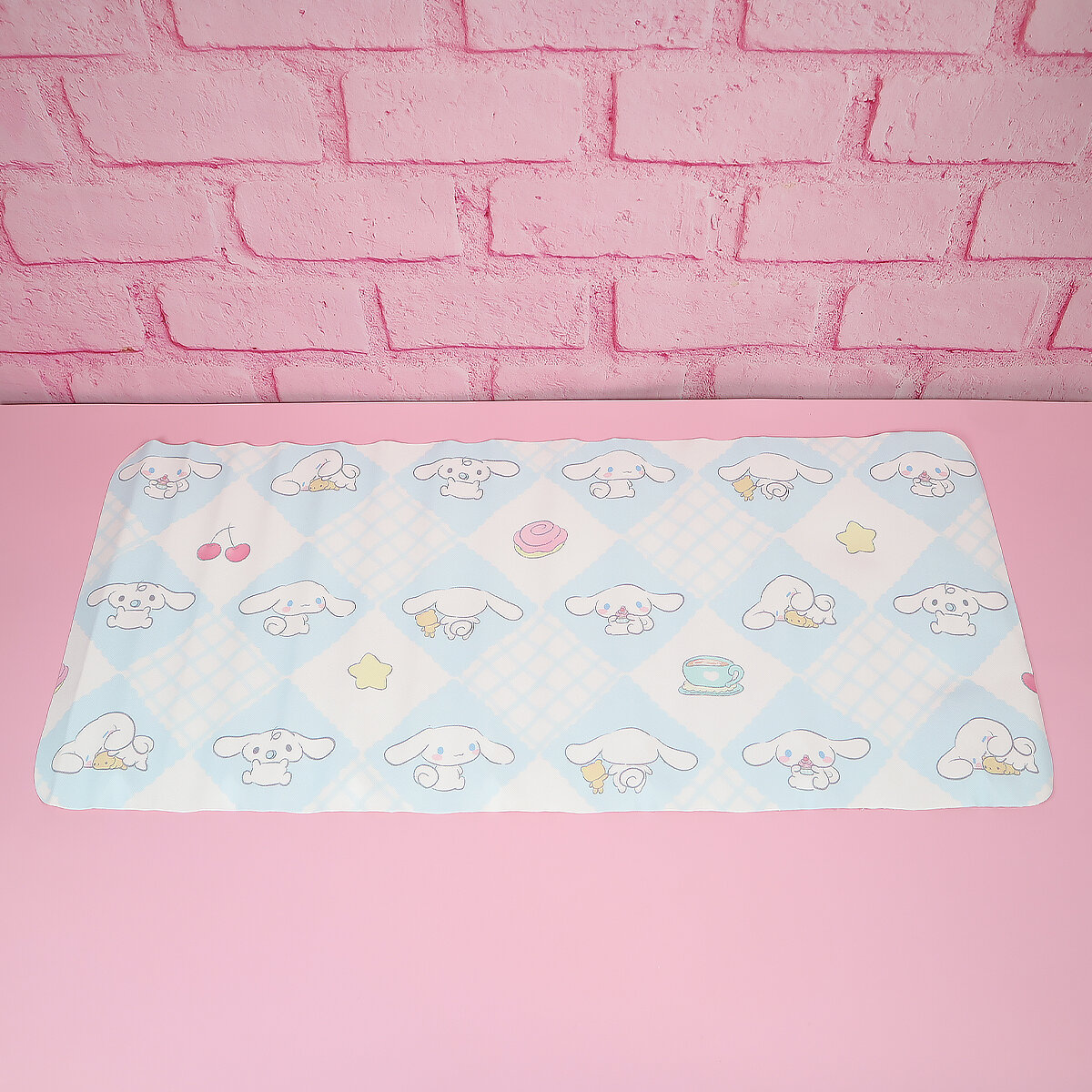 Blå-vitt skrivbordsunderlägg - Harlequin Cinnamoroll