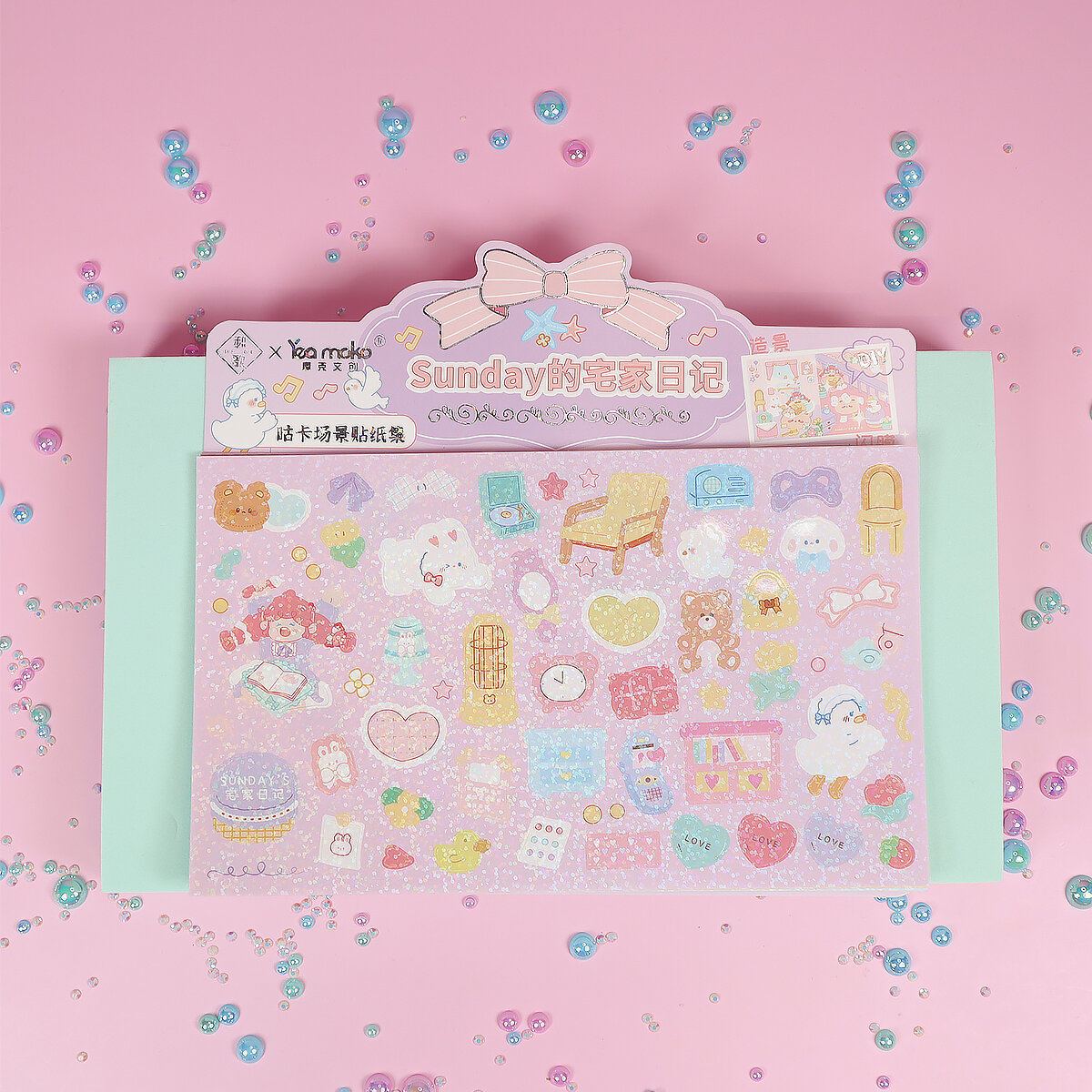 DIY kort med stickers - Sunday Home Diary