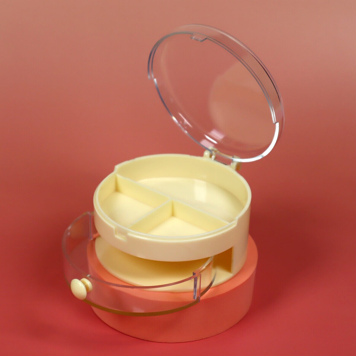 Gul rund mini organizer