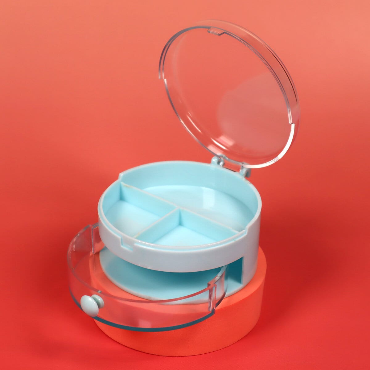 Blå rund mini organizer
