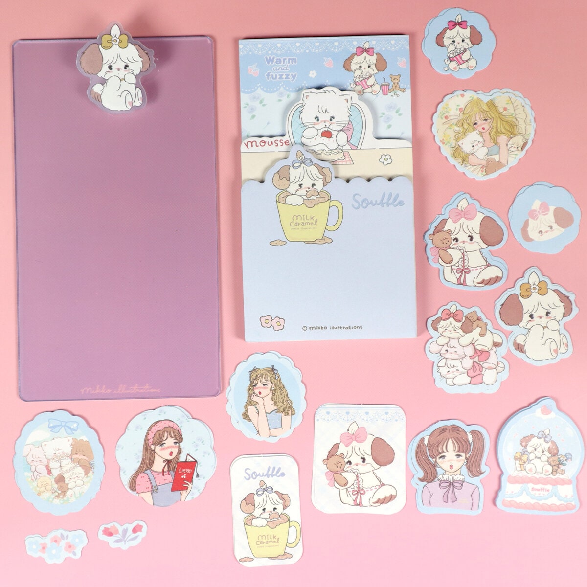 Mikko bunny smal clipboard & stickers