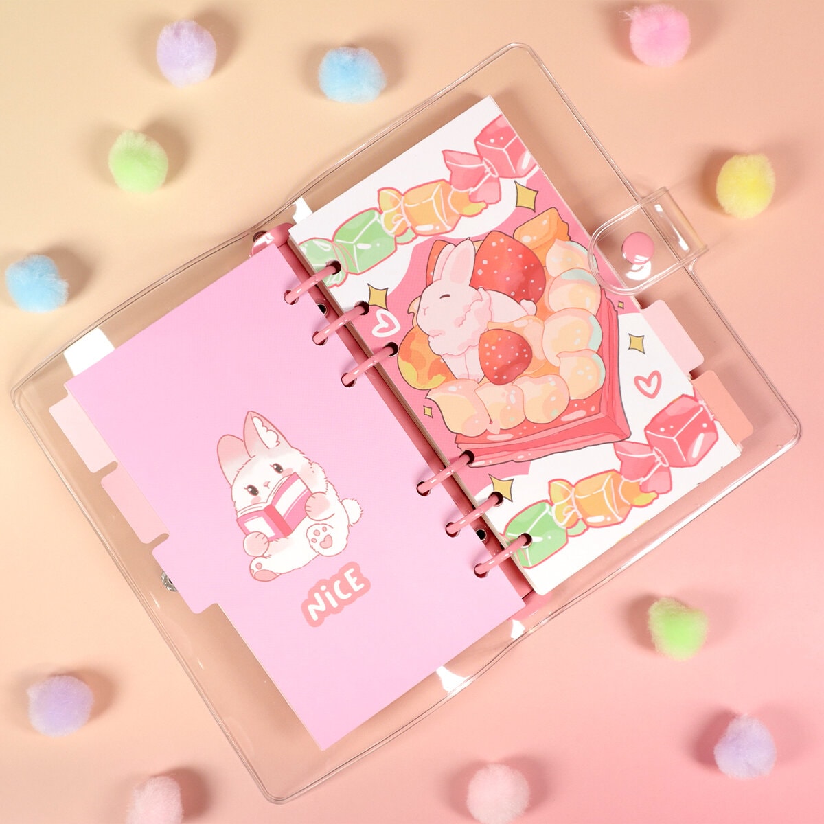 Dessert Bunny planner med plastpärm
