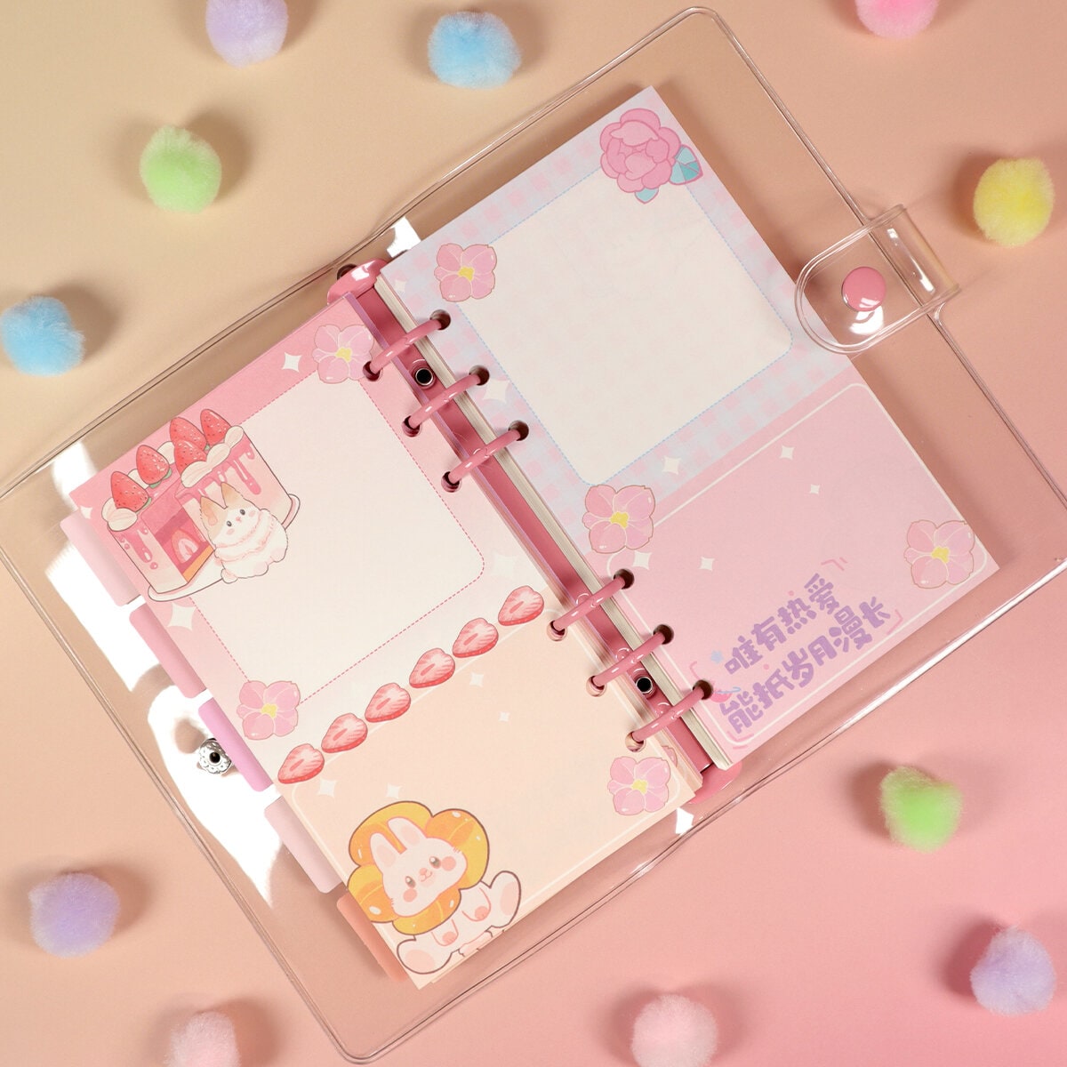 Dessert Bunny planner med plastpärm