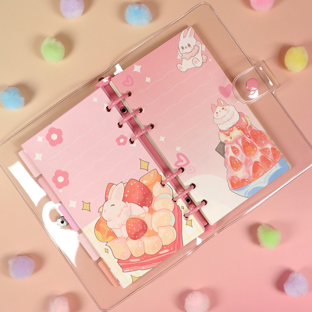 Dessert Bunny planner med plastpärm