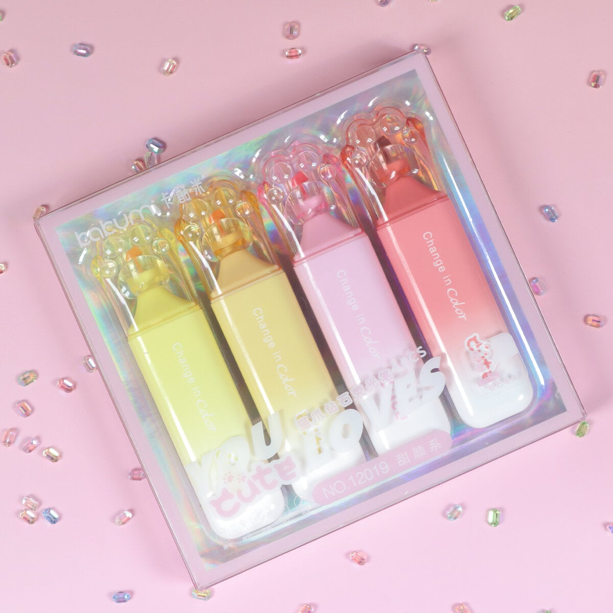 Cute paw 4-pack highlighters