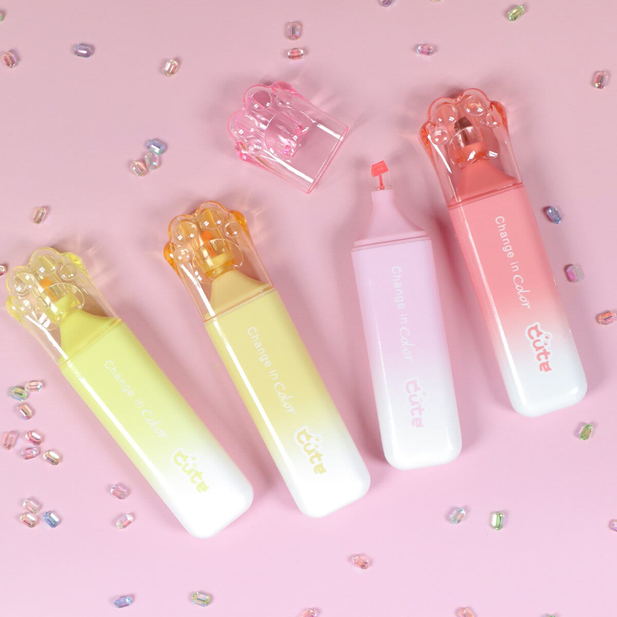 Cute paw 4-pack highlighters