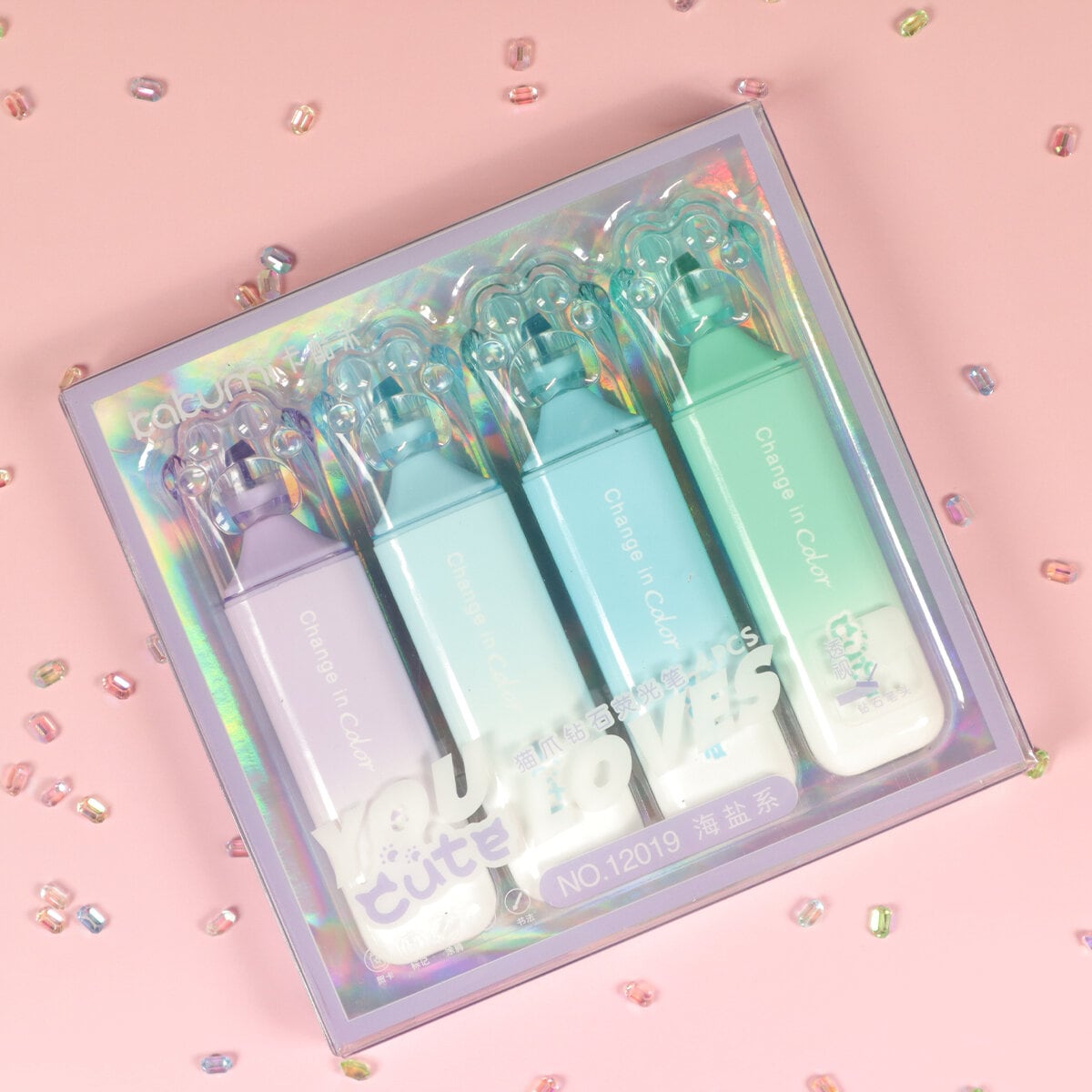 Cute paw 4-pack highlighters