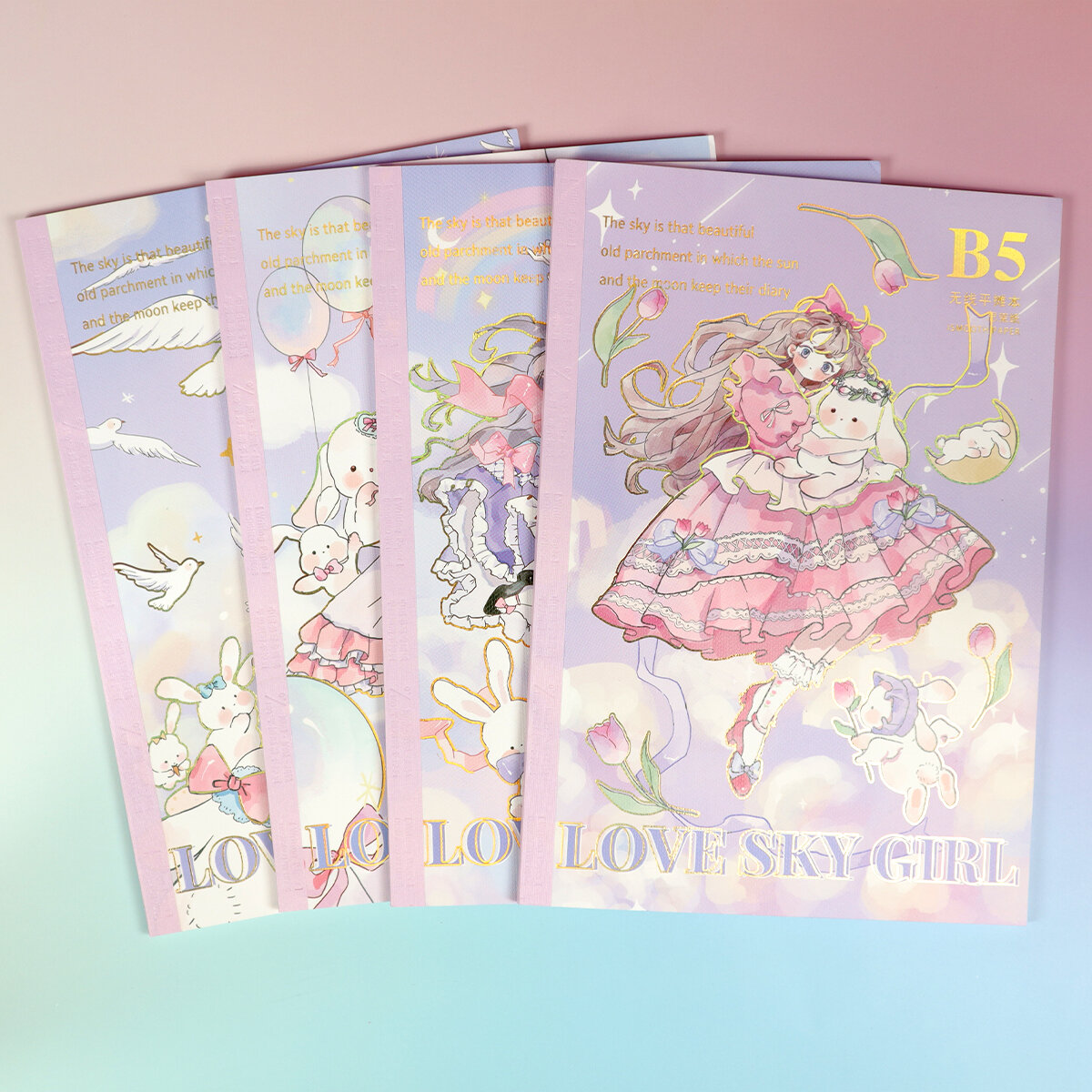 Love sky girl anteckningsbok B5