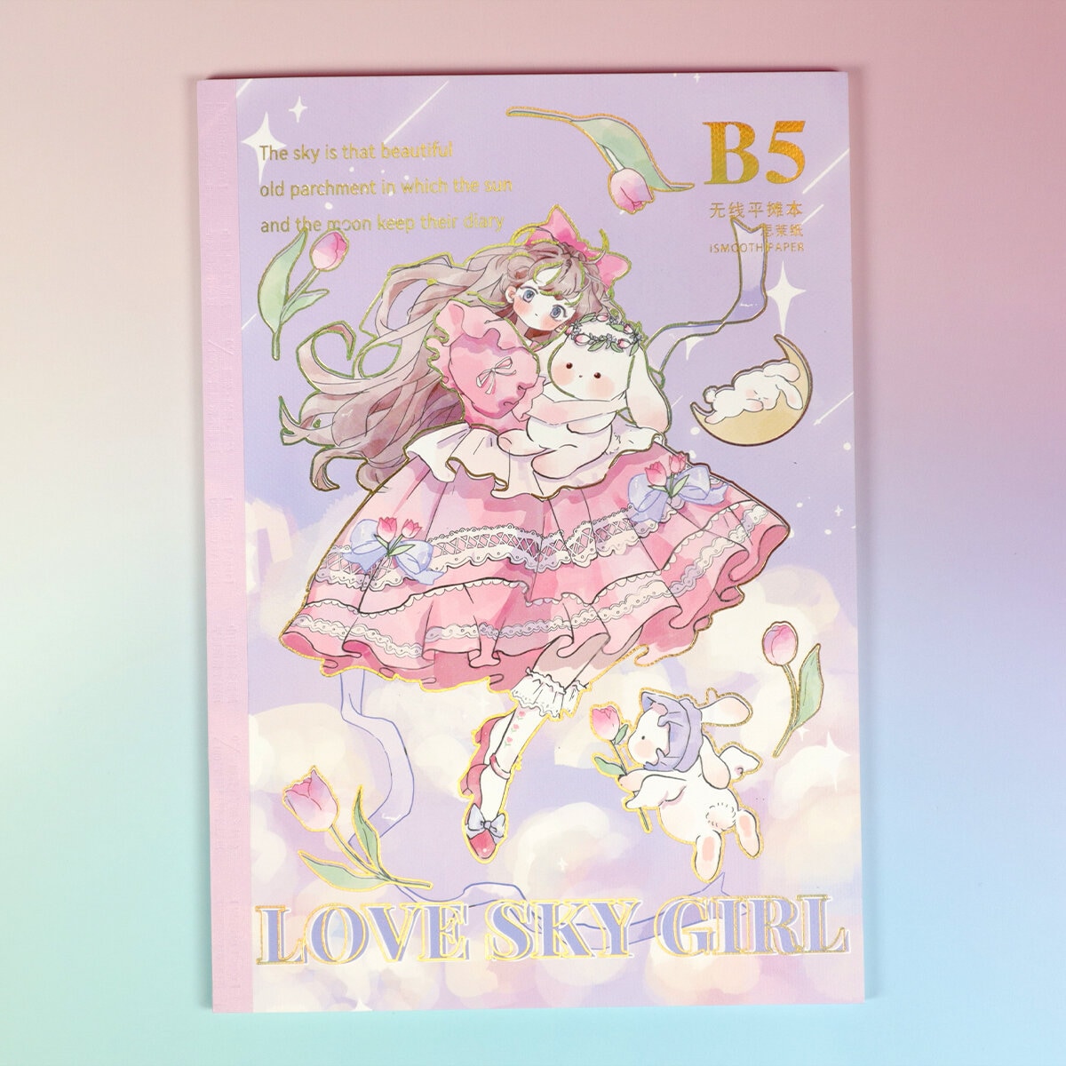 Love sky girl anteckningsbok B5